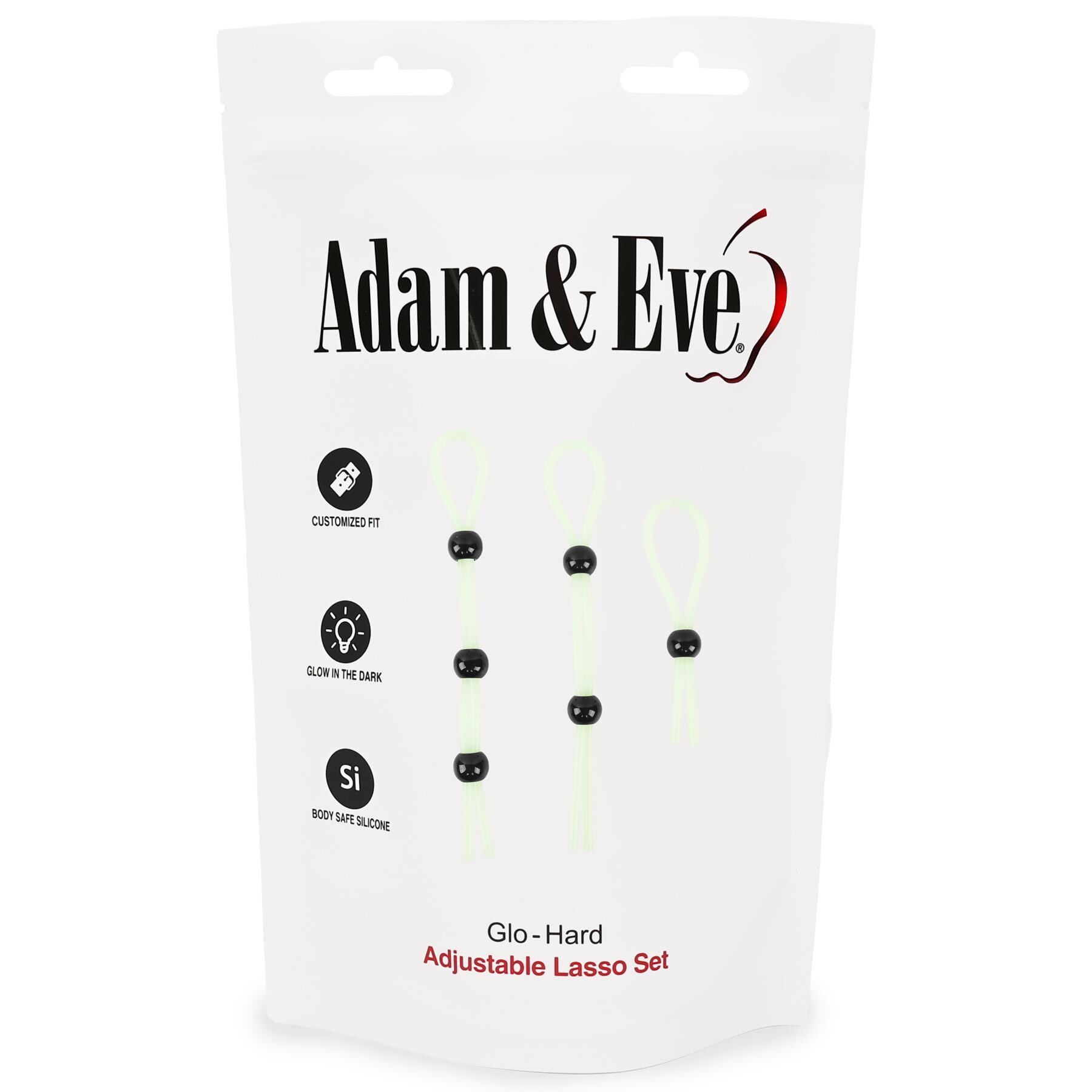 Adam & Eve Glo-Hard Adjustable Lasso - Packaging - Front