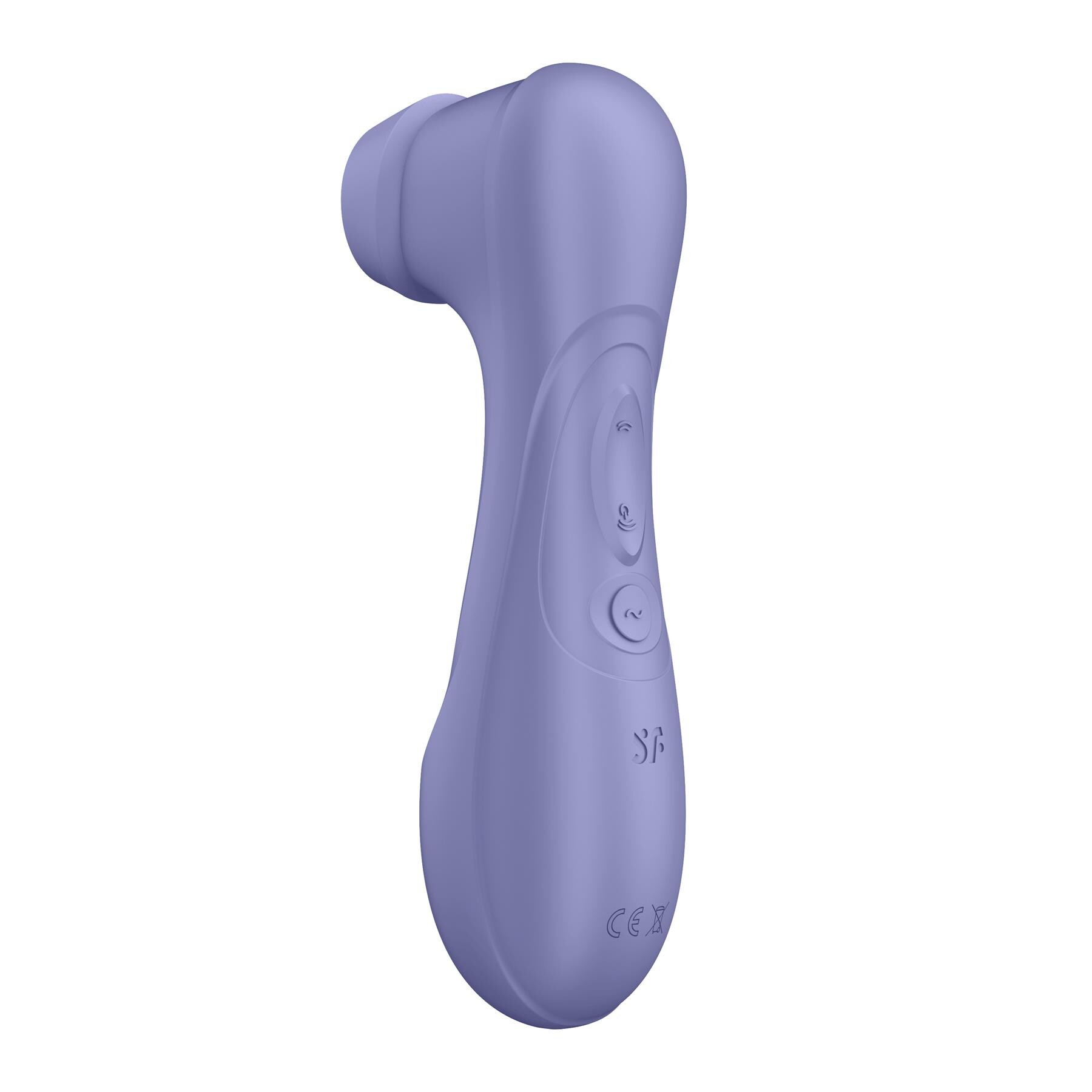 Satisfyer Pro 2 Gen 3 Liquid Air Clitoral Stimulator with Bluetooth side view color lilac