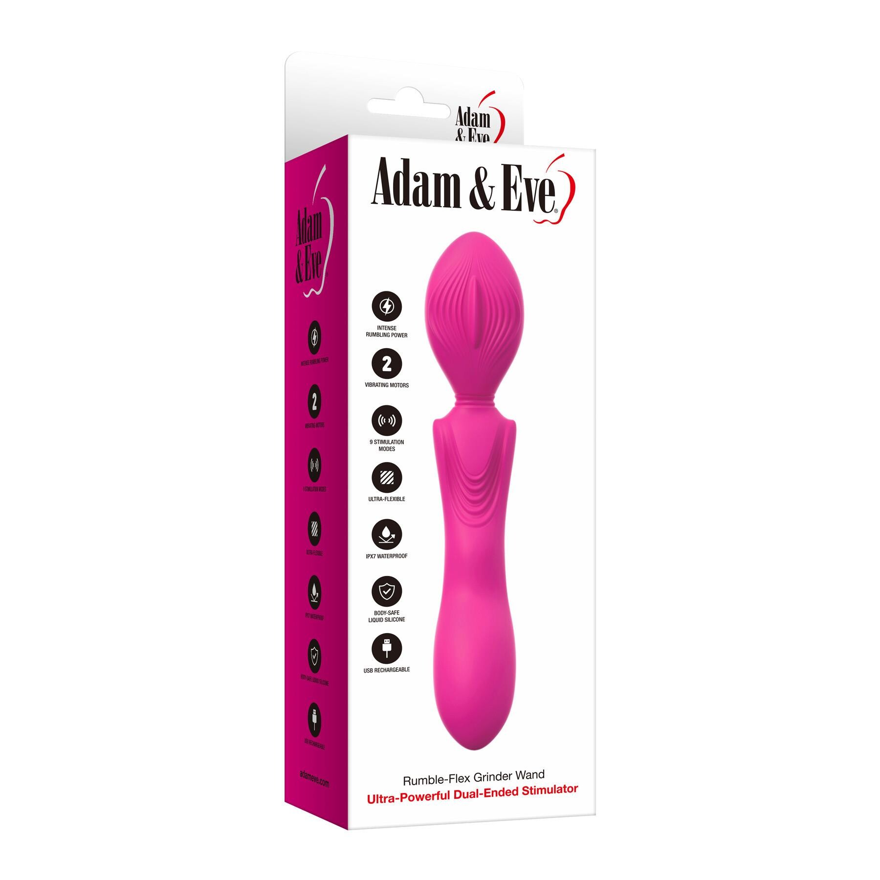 Adam & Eve Rumble Flex Grinder Wand Massager - Packaging