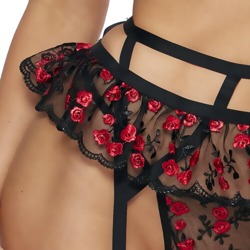 Roses are forever 3 pc set CLOSE UP OF Panty Fabric