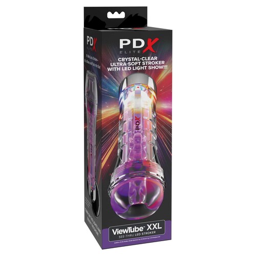 PDX Elite ViewTube XXL SeeThru LED Stroker packaging