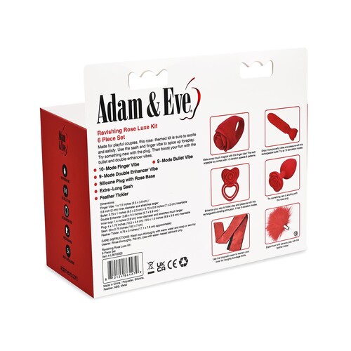 ADAM & EVE RAVIAHING ROSE LUXE KIT BACK PACKAGE