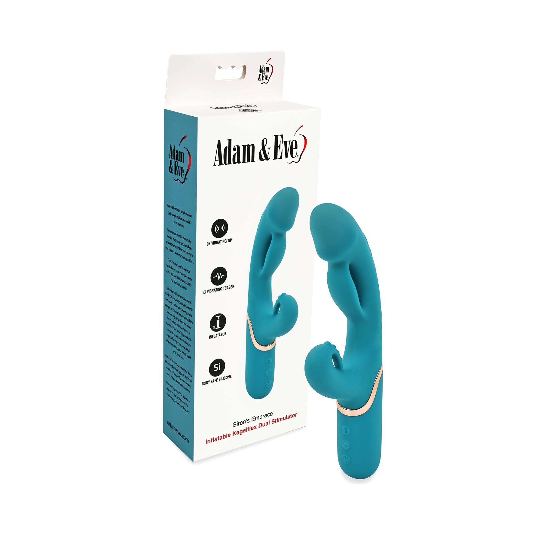 ADAM & EVE SIREN'S EMBRACE KEGELFLEX DUAL VIBE WITH FRONT OF BOX