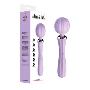 Adam & Eve Her Majesty Wand Massager - Product and Packaging Shot