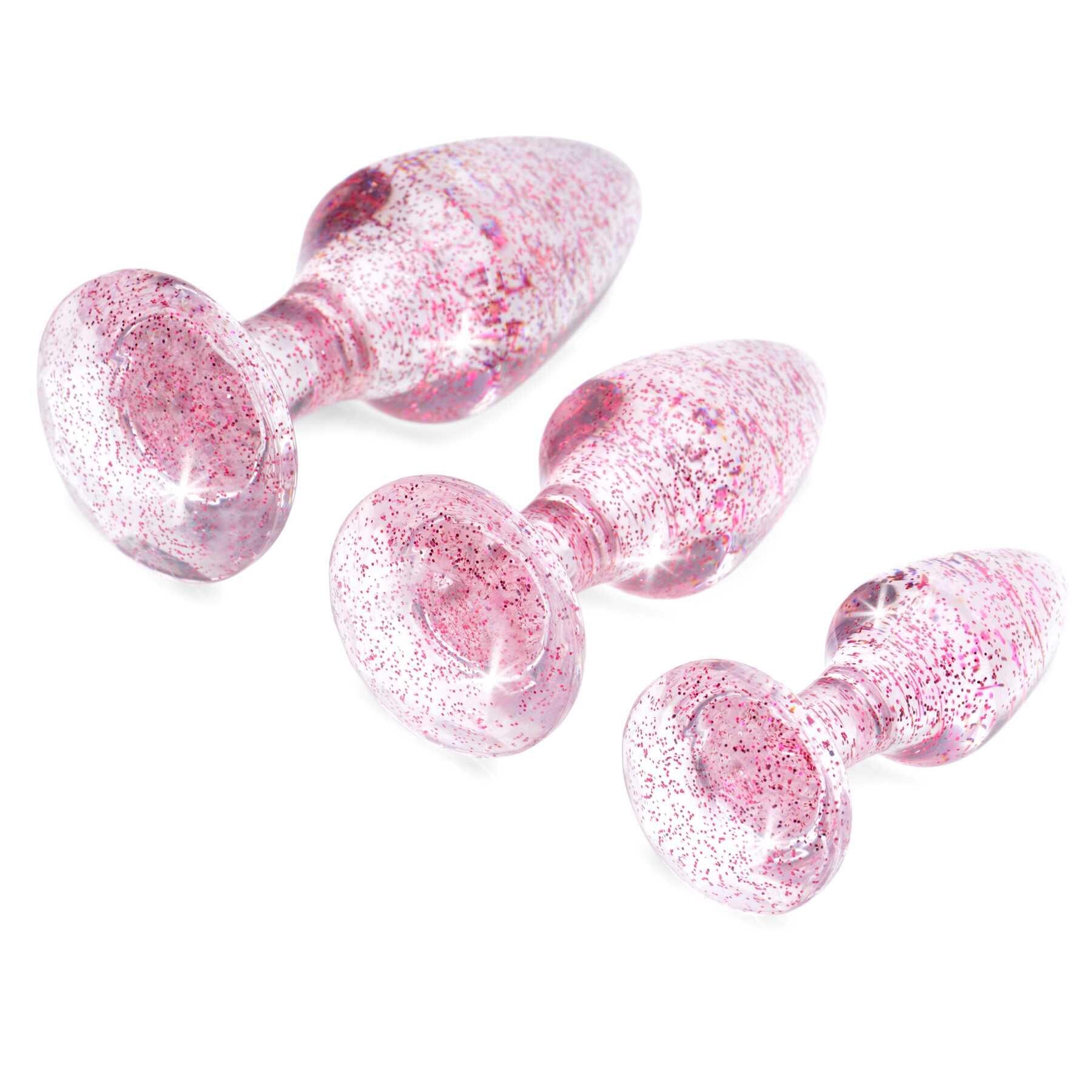 BOOTY SPARKS PINK GLITTER GEM Butt Plugs