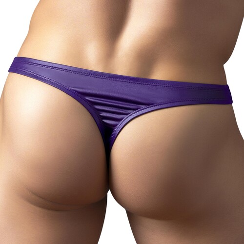 Eggplant Crossover Thong back