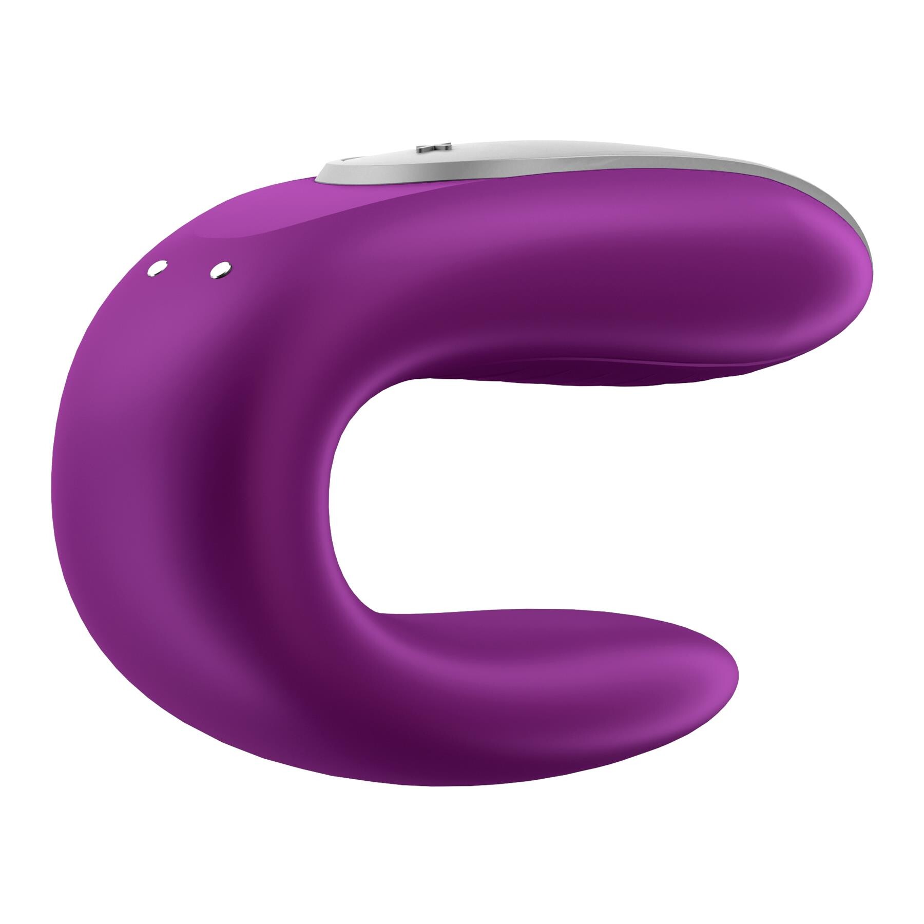 Satisfyer Double Fun Couples Massager - Back - purple
