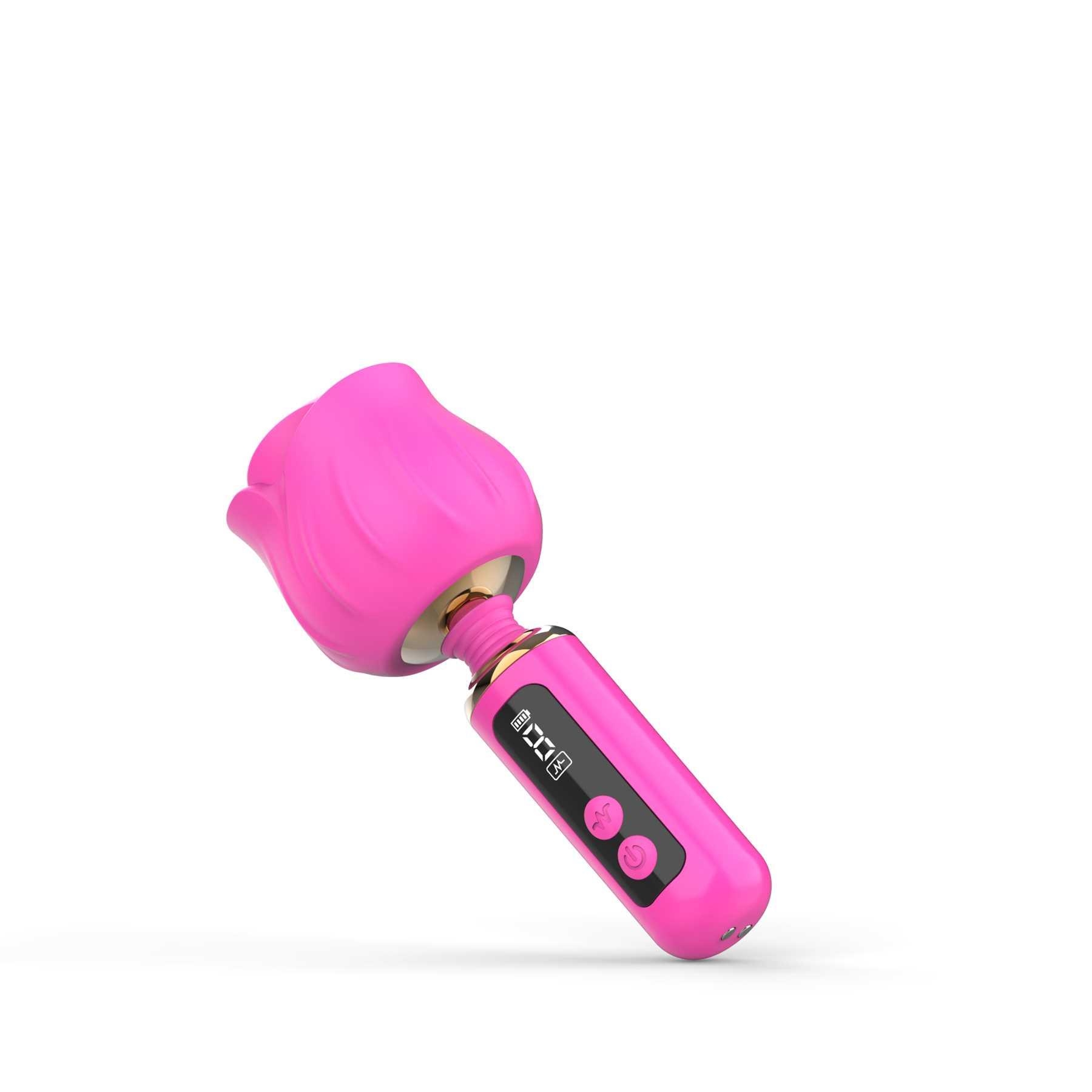 Adam & Eve Rizzy Rose Digital Mini Wand - Fuchsia
