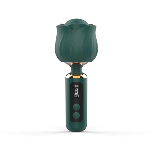 Adam & Eve The Royal Rose Digital Mini Wand - Product Shot - Emerald