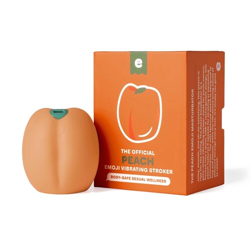 Emojibator Peach Emoji Vibrating Stroker