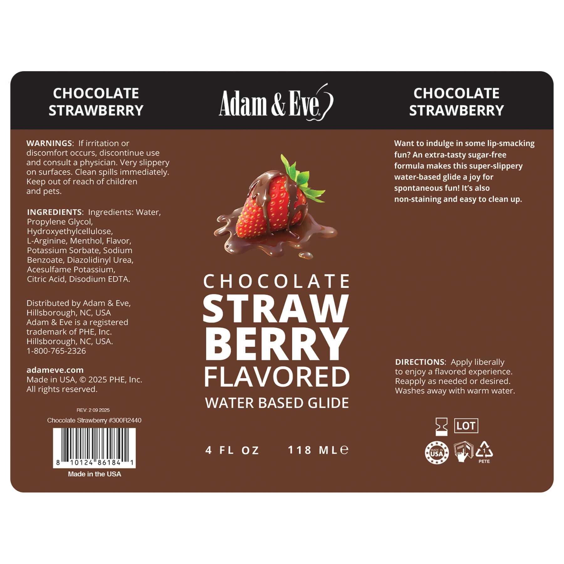 Strawberry choc. label