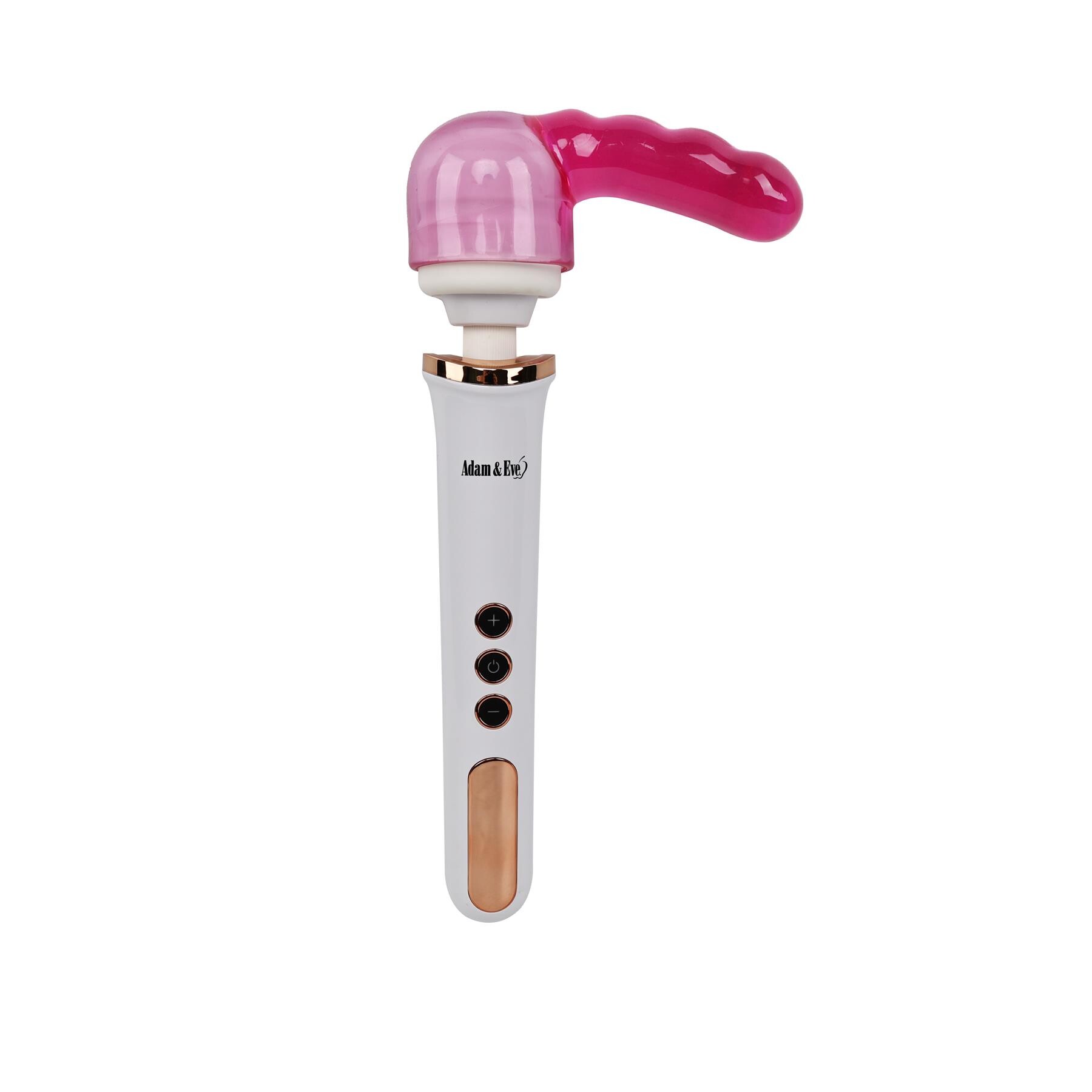 Adam & Eve Magic Massager Rechargeable Rose Gold With Pink Probe Attachment