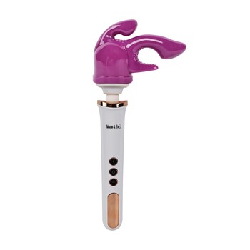 Adam & Eve Magic Massager Rechargeable Rose Gold With Wanderful Triple Threat Wand Attachment