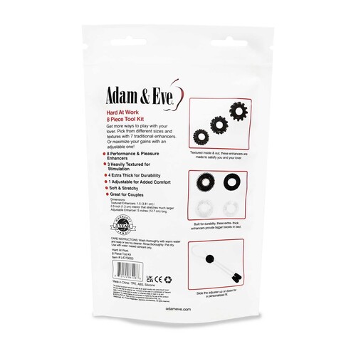 Hard At Work 8 Piece Tool Kit back of package