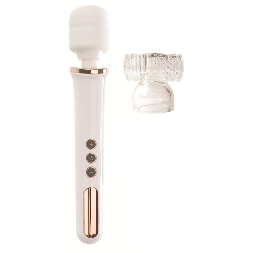 Adam & Eve Magic Massager Rechargeable Rose Gold Edition With Turbo Stroker Attavhment