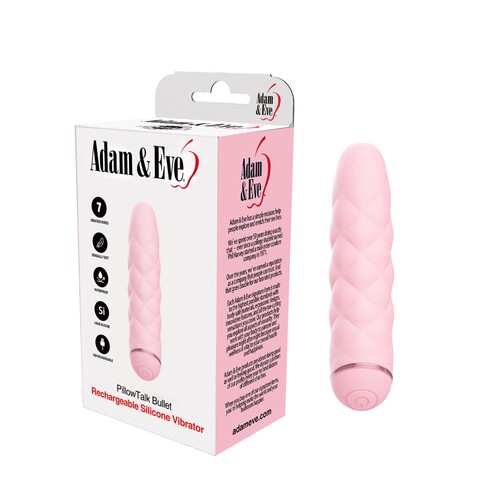 Adam & Eve PillowTalk Bullet - Product and Packaging