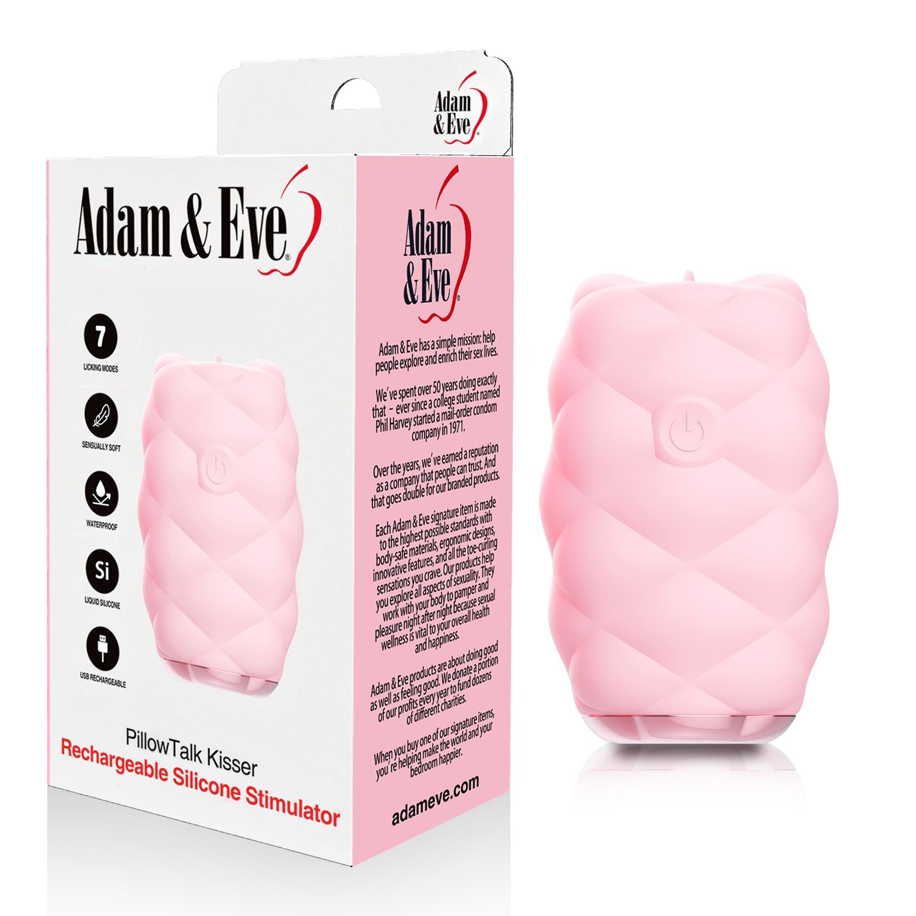 Adam & Eve PillowTalk Kisser - Product and Packaging