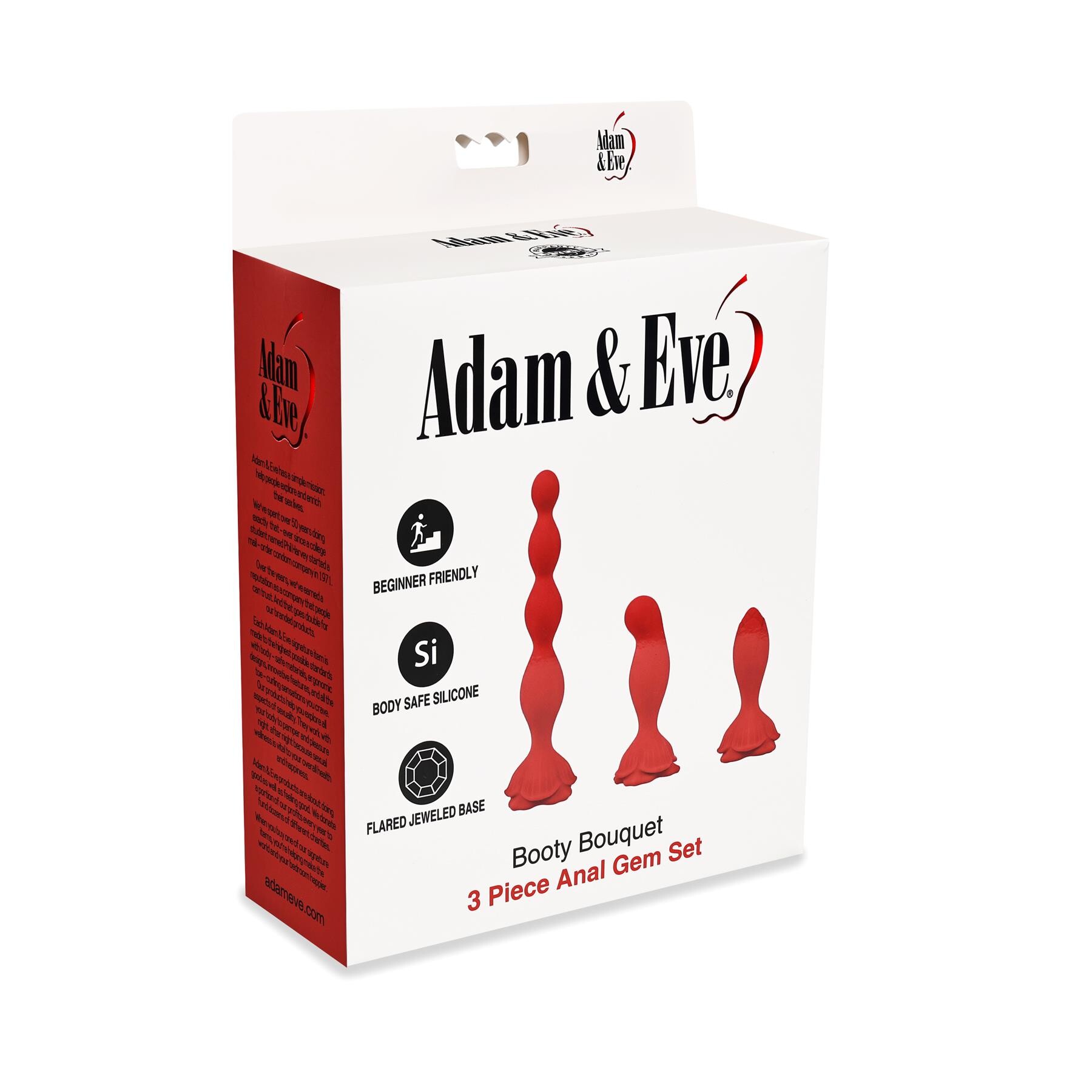 Adam & Eve Booty Bouquet 3 Piece Anal Gem Set - Packaging Shot