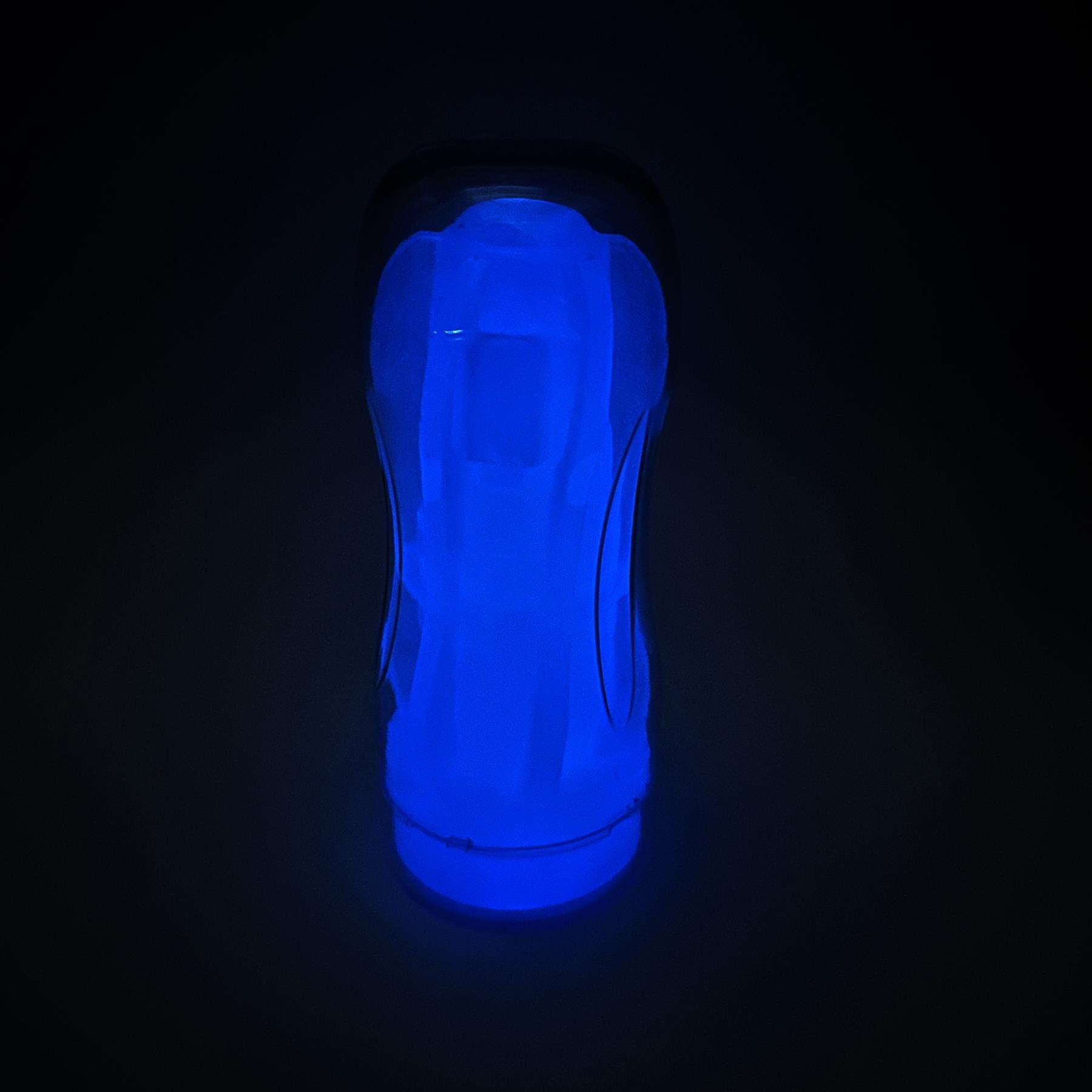 The Rave Glow-In-The-Dark Stroker - Product Shot - Blue - Glowing