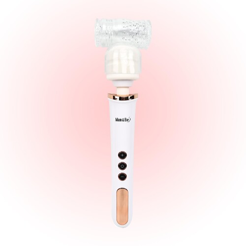 Adam & Eve Magic Massager Rechargeable Rose Gold Edition With Turbo Stroker Attachment view 2