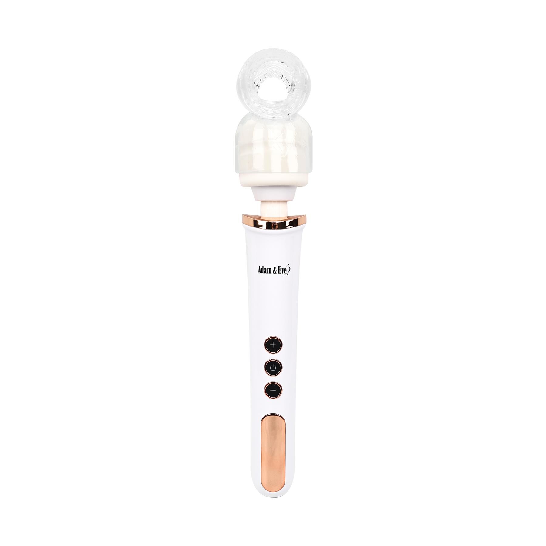 Adam & Eve Magic Massager Rechargeable Rose Gold Edition With Turbo Stroker Attachment view 3