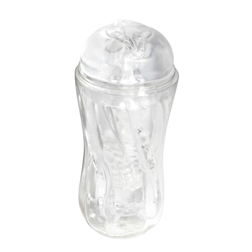 Textured Crystal Clear Stroker - Product Shot