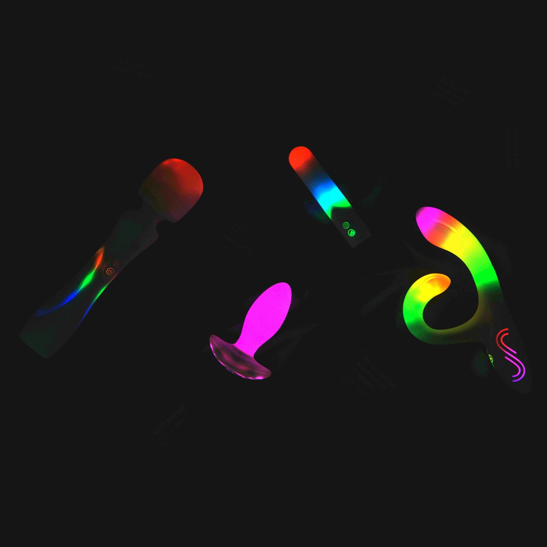 Illumination products all glowing together