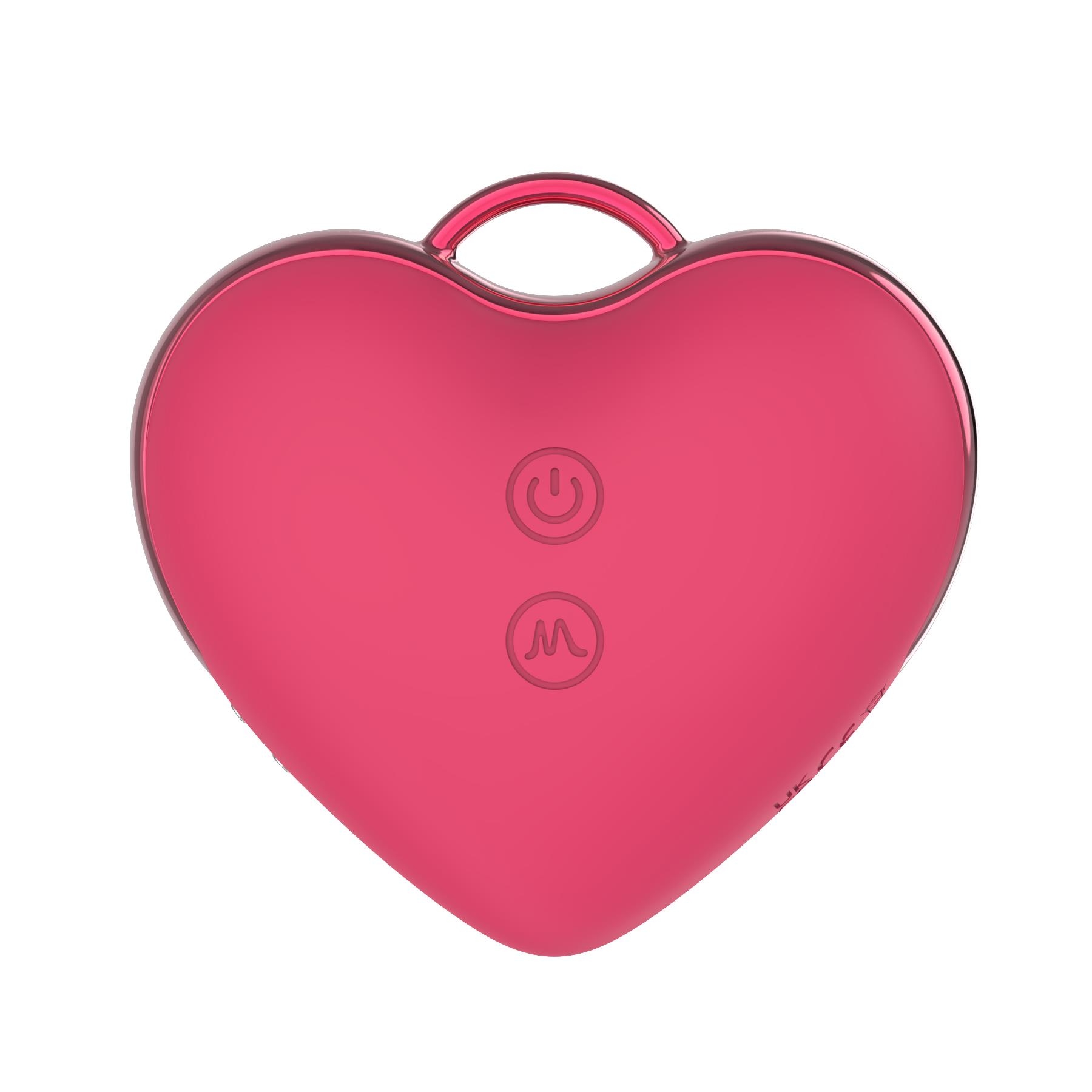 Adam & Eve Hearts-A-Flutter Tapping and Sucking Vibrator - Controller Shot