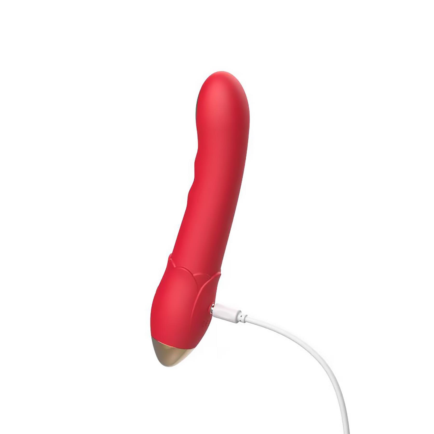 10X G-Spot Shower Vibe - Product Shot - Showing Wherer Cahrging Cable is Placed