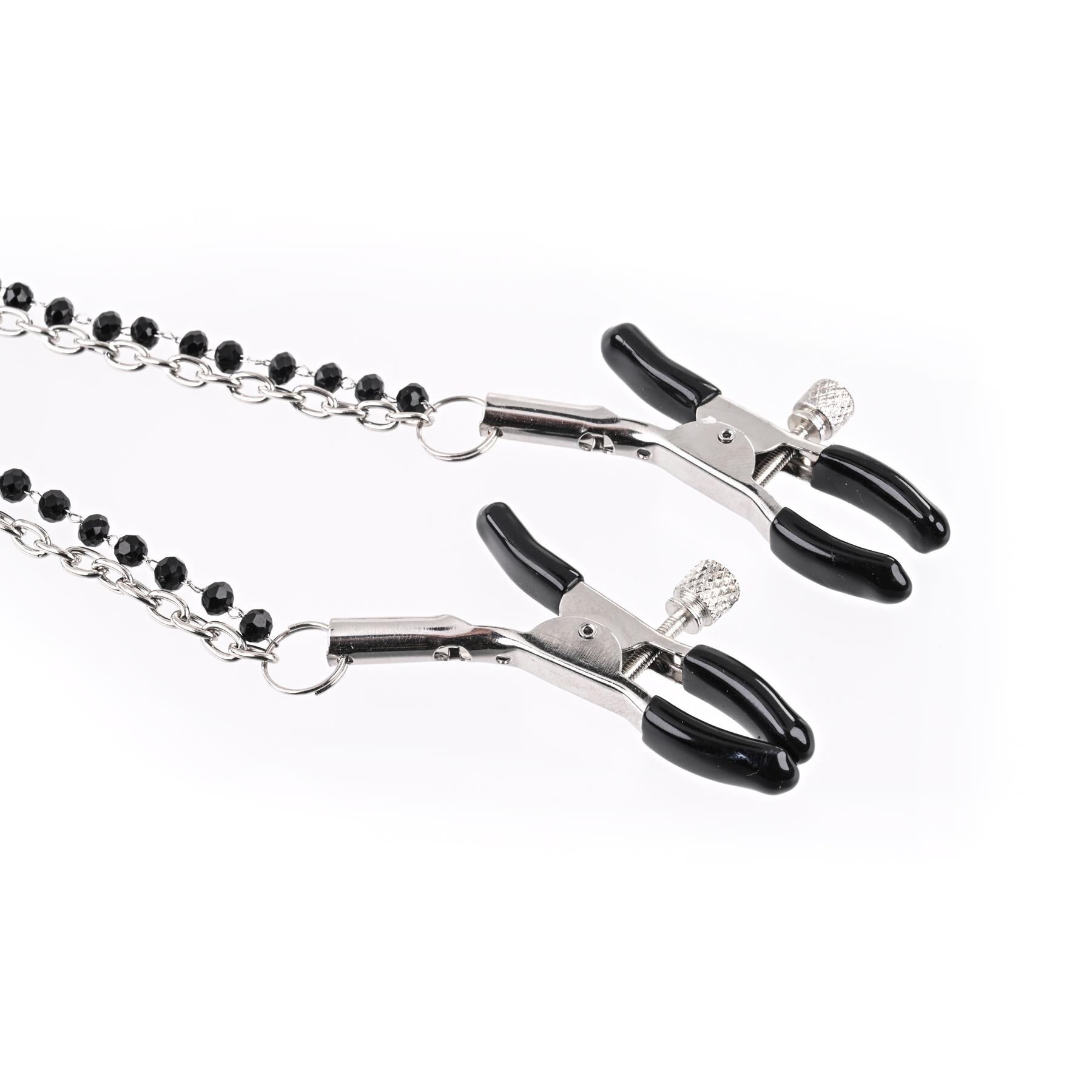 Sex & Mischief Amor Collar With Nipple Clamps showong nipple clamps