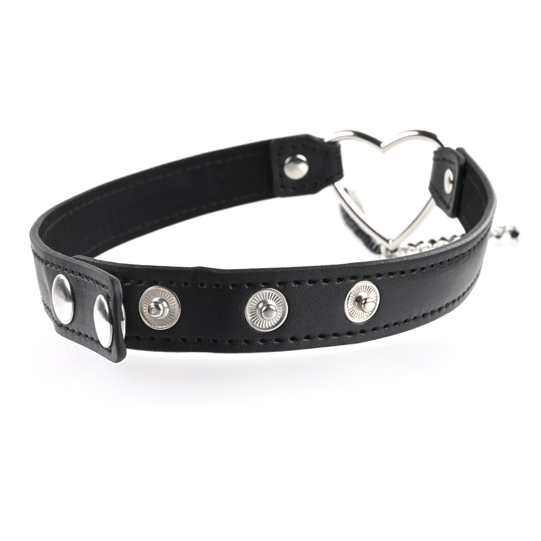 Sex & Mischief Amor Collar With Nipple Clamps showing collar from back