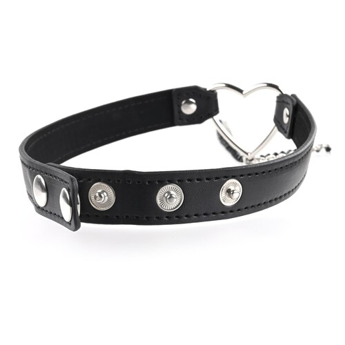 Sex & Mischief Amor Collar With Nipple Clamps showing collar from back