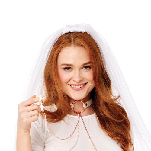 Peaches 'N Creame Collar With Nipple Clamps on model shot 3