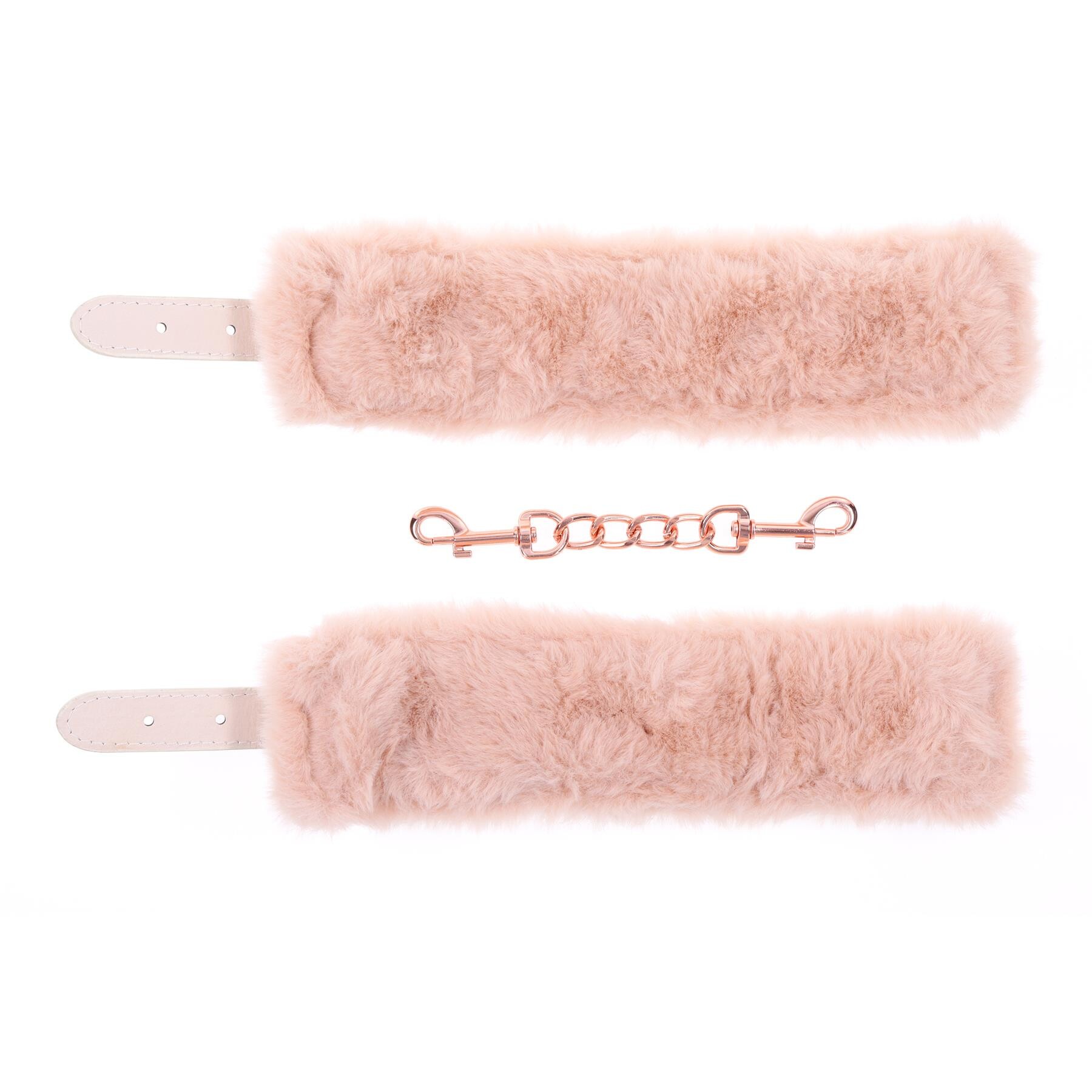 Peaches 'N Creame Fur Handcuffs  showing full inside material