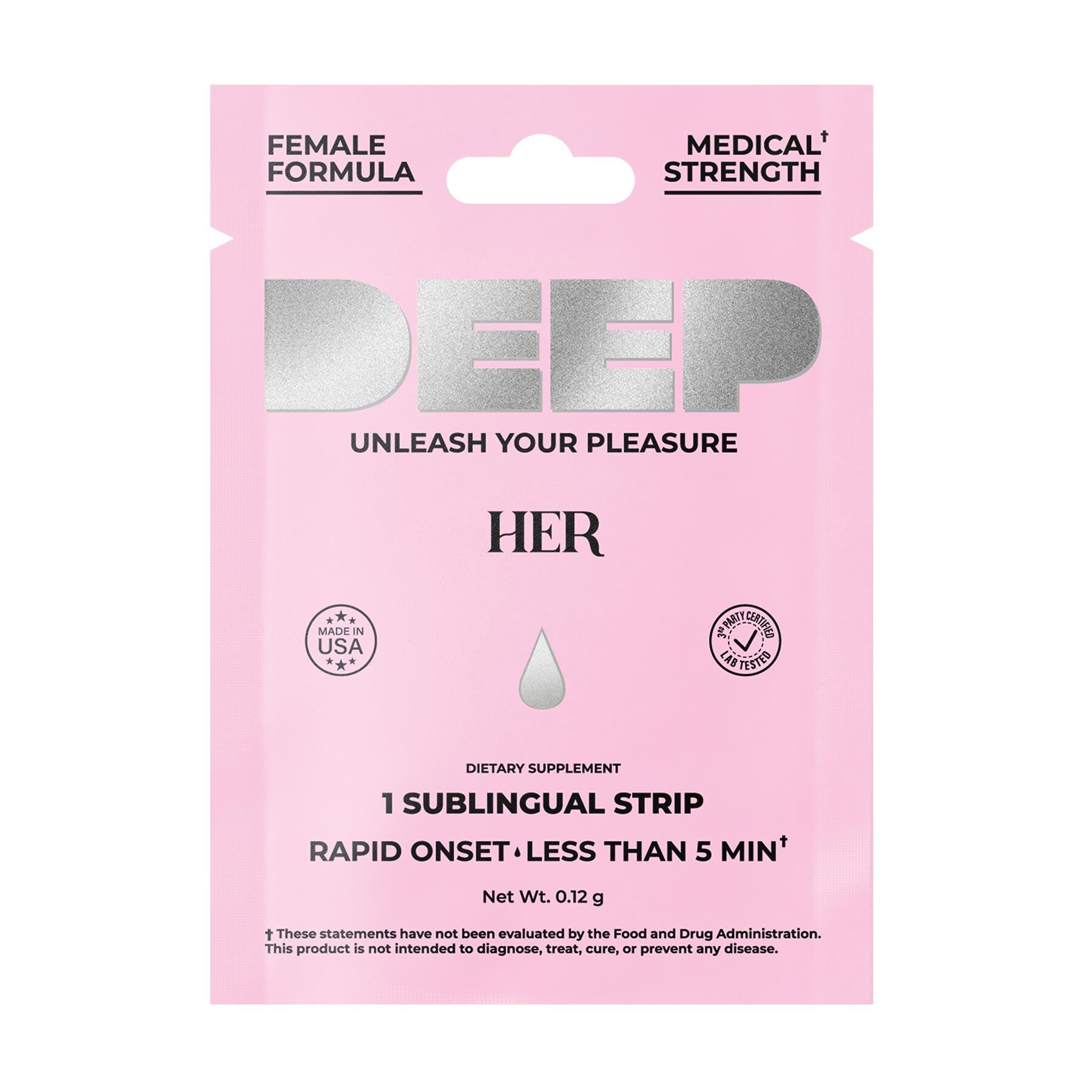 Deep Sensual Enhancement Sublingual Strip for Her front