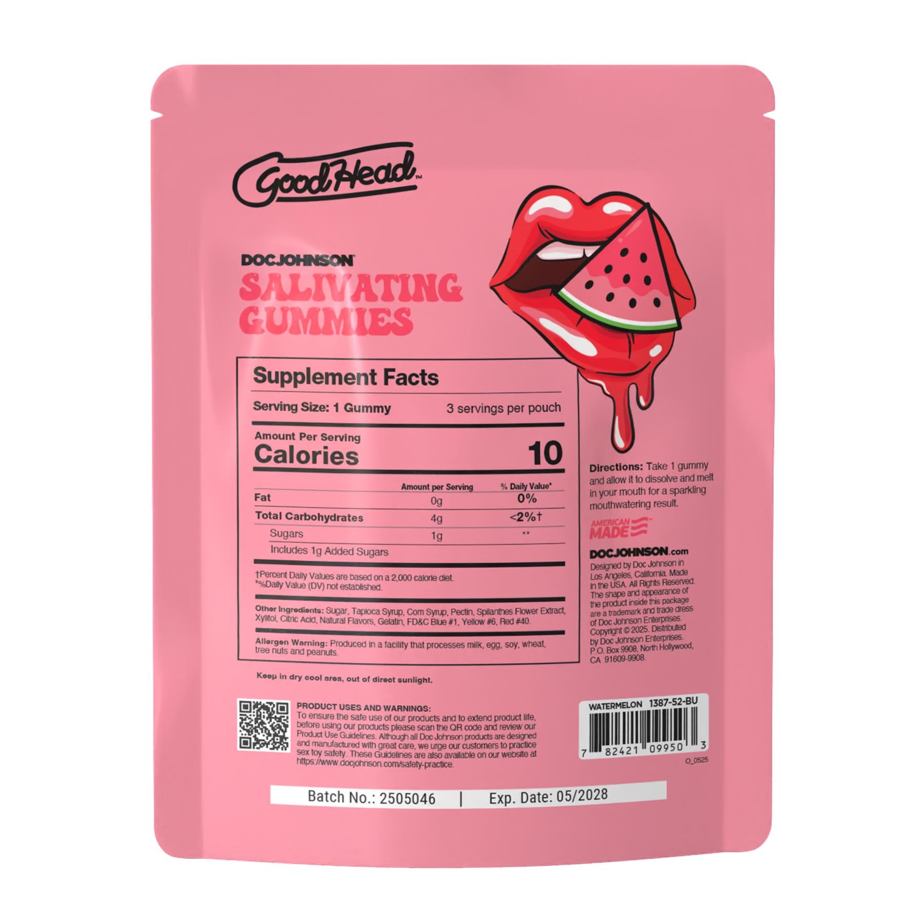 GoodHead Salivating Gummies watermelon back