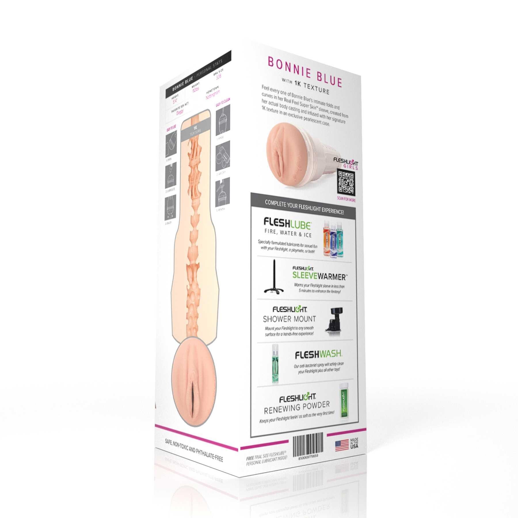 Fleshlight Girl Bonnie Blue Male Masturbator back of packaging