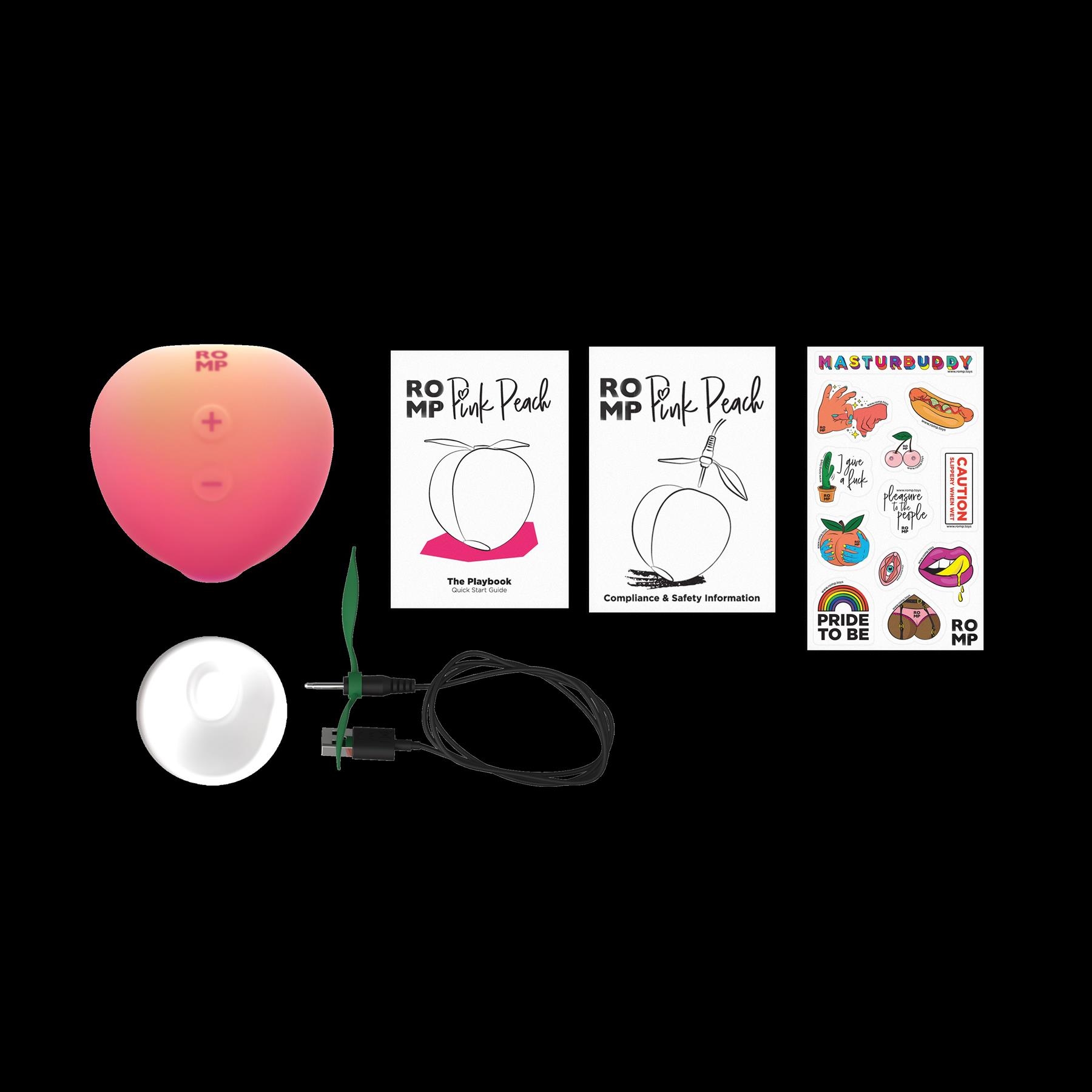 Romp Pink Peach SHOWING all components