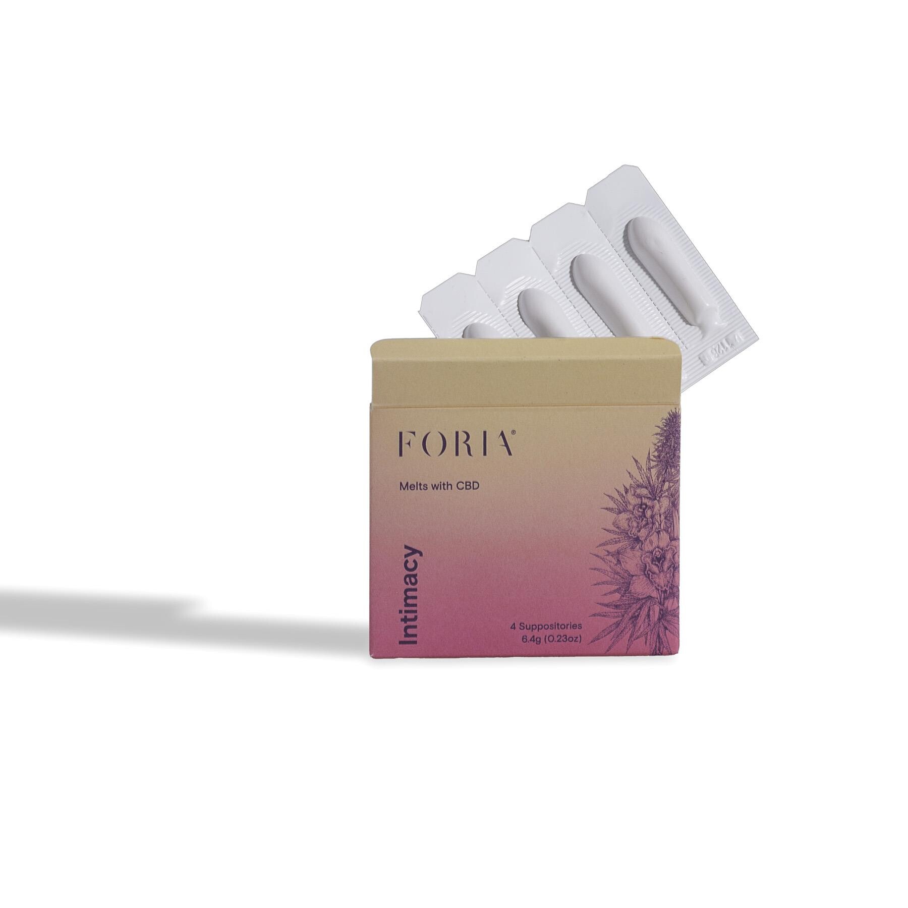 Intimacy Melts front with sample showing