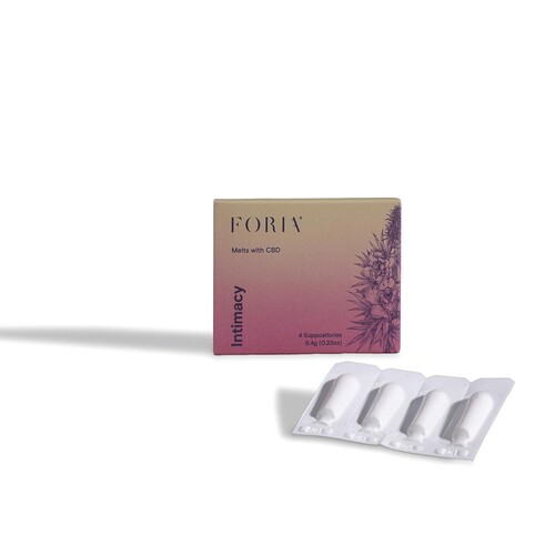 Intimacy Melts front with sample showing