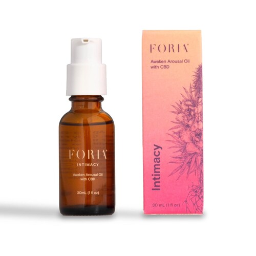 Awaken Arousal Oil front of box & bottle