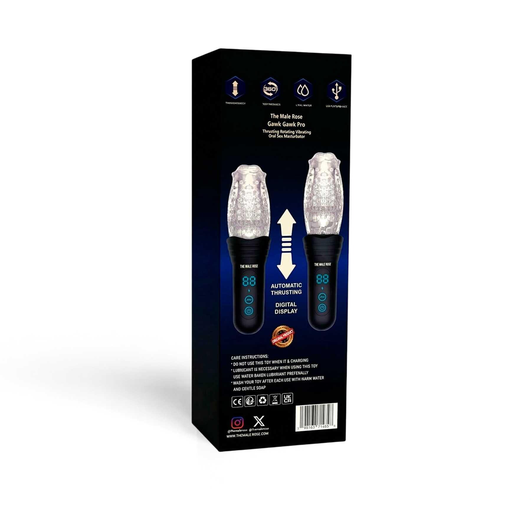 The Male Rose Gawk Gawk Pro packaging