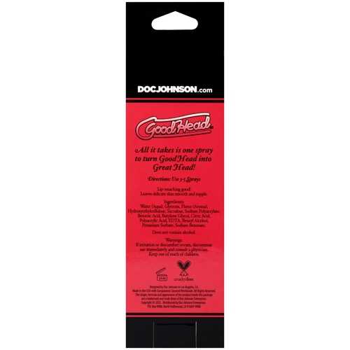 GoodHead - Juicy Head Dry Mouth Spray Cocktails sex on the beach back of box