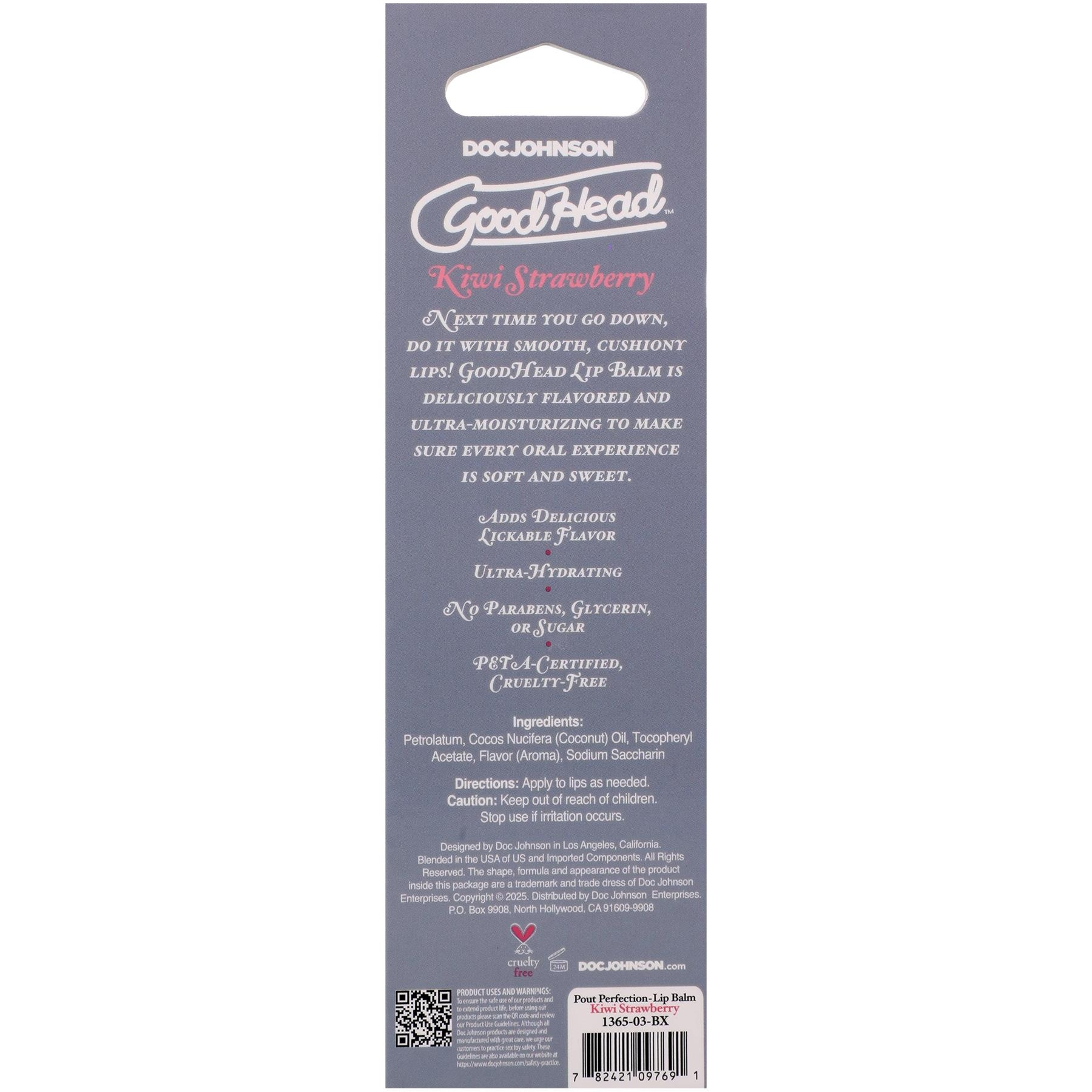GoodHead - Pout Perfection Lip Balm Kiwi Strawberry back of  box