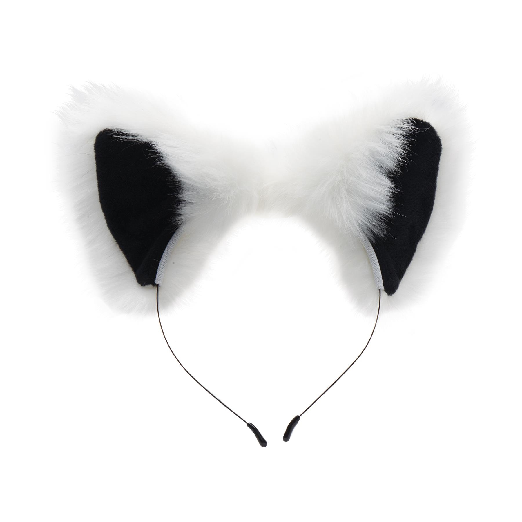 Tails White Fox Anal Plug & Ears Set showing ears