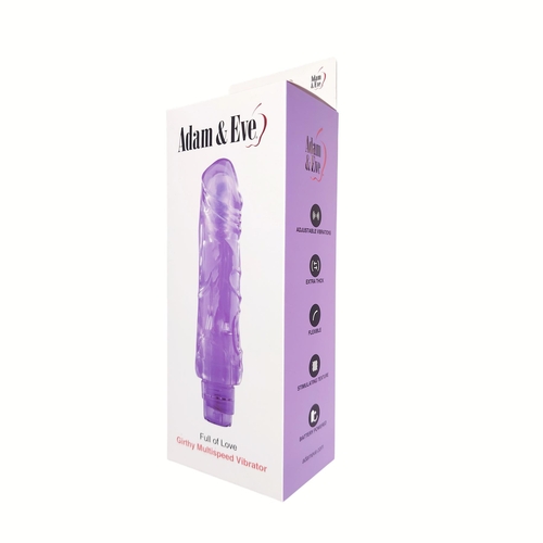Adam & Eve Full Of Love Vibrator - Packaging Shot - Purple
