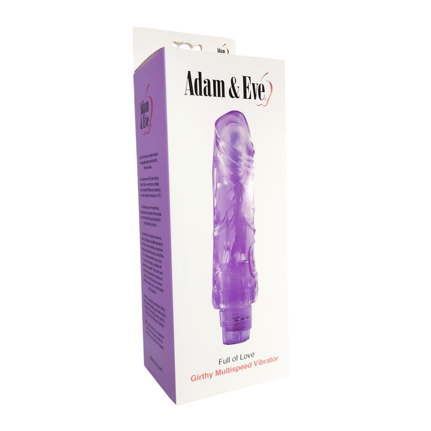 Adam & Eve Full Of Love Vibrator - Packaging Shot - Purple