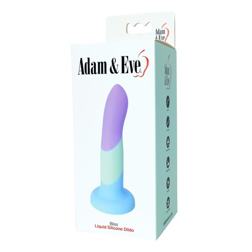 Adam & Eve Bliss Liquid Silicone Dildo - Packaging - Front