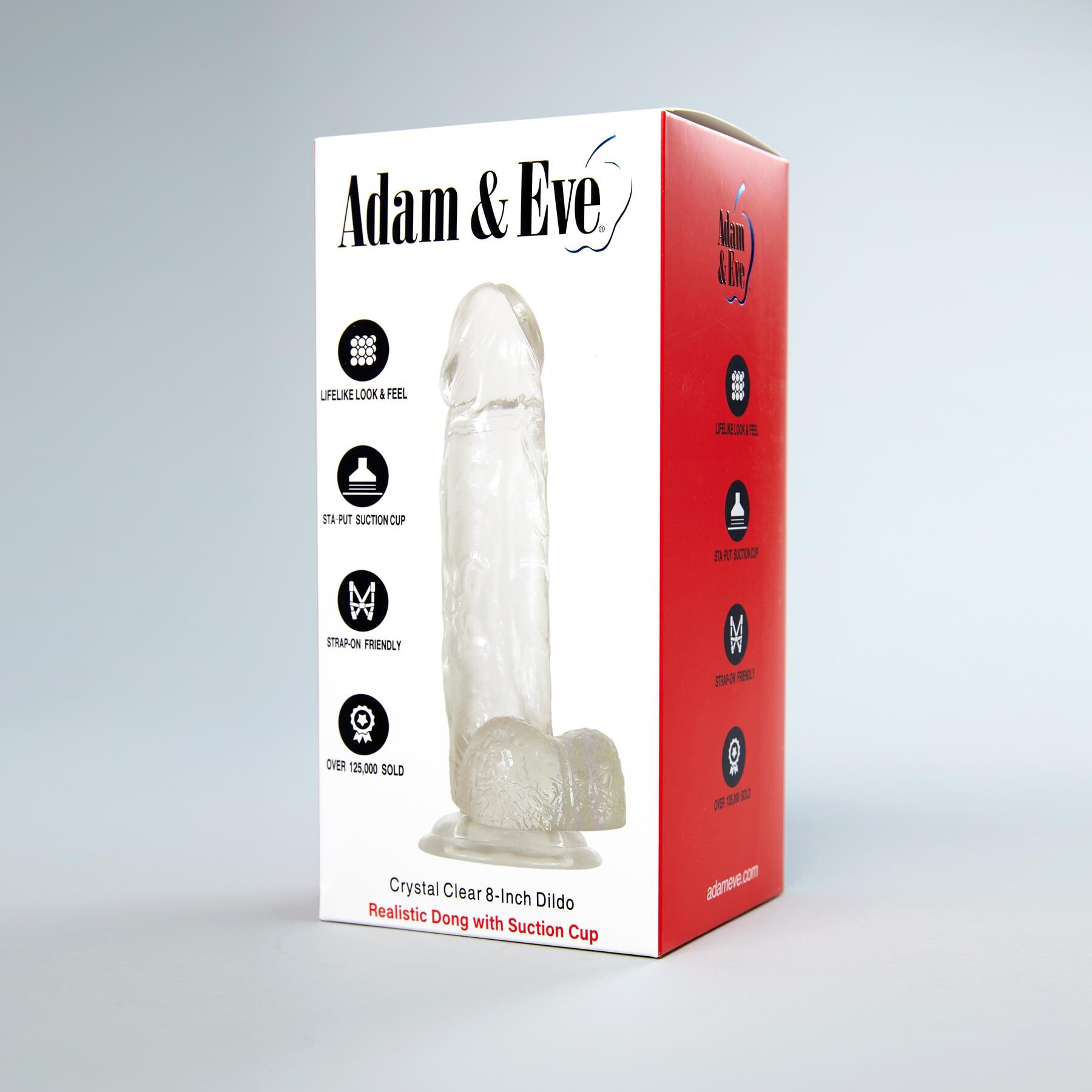 Adam & Eve Crystal Clear 8 Inch Dildo package