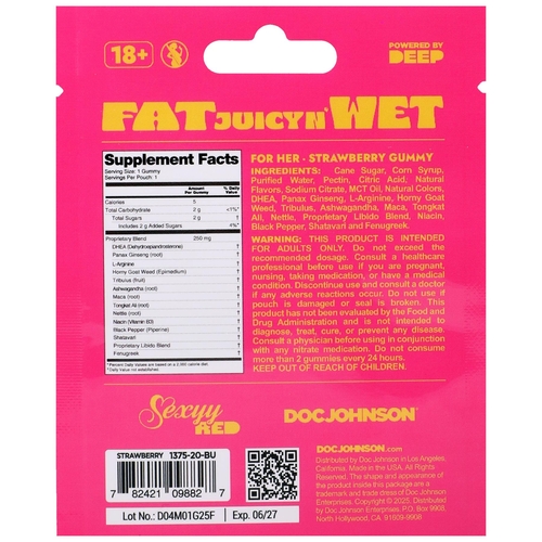 Sexyy Red Fat Juicy n' wet  - Hers - Sexual Stimulation Gummies back